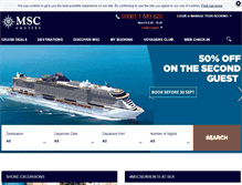 Tablet Screenshot of msccruises.com.lb