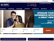 Tablet Screenshot of msccruises.ie