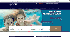 Desktop Screenshot of msccruises.dk